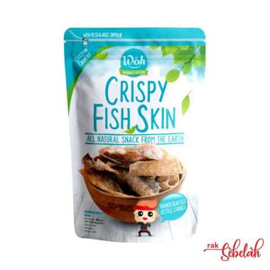 Woh Fish Skin 30gr | Keripik Kulit Ikan Woh | Cemilan Asin | Snack Gurih Balado