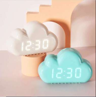 Jam Meja Digital Led Jam Digital Meja HIJAU TOSCA