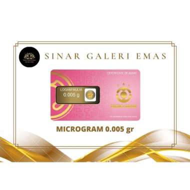 MICROGRAM 0,005 gram TERMURAH Emas Mini Emas Batangan Logam Mulia 24 Karat Bersertifikat Resmi Origi