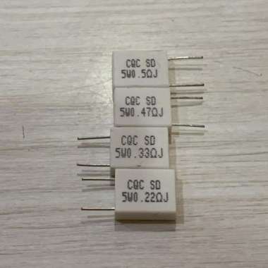 Resistor kapur / Noble Gepeng 5watt 0,22 Ohm