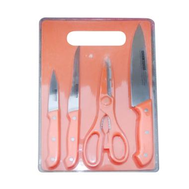 Jual MitraLoka Plastik Set Pisau dan Talenan Orange Jual MitraLoka Plastik Set Pisau dan Talenan Orange
