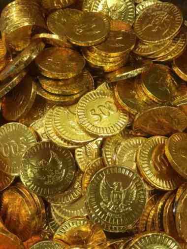 coklat koin emas berat 200gr