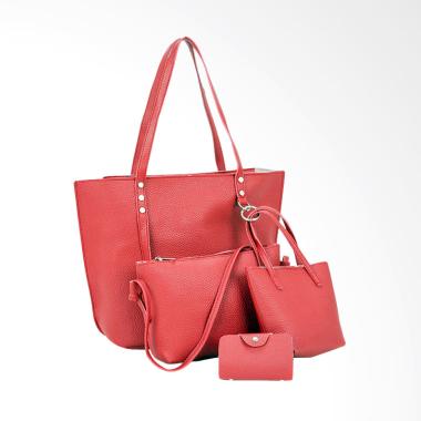 Jual Lansdeal Women Pattern Leather Set Tas Wanita - Brown