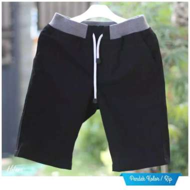 CELANA CHINOS KOLOR PENDEK PRIA DISTRO MURAH KEREN JUMBO UKURAN XXL - SPORTFASHION HITAM