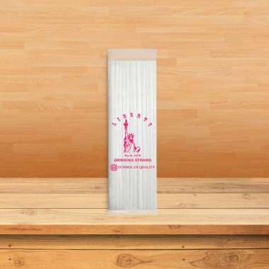 Liberty Sedotan Plastik Putih / Plastic Straw / Lurus