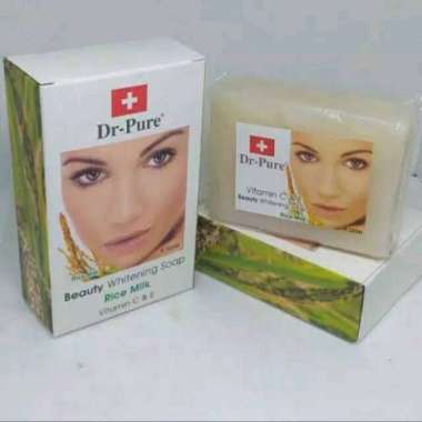 Termurah DR. PURE RICE MILK BEAUTY WHITENING SOAP BPOM - SABUN BERAS DR. PURE