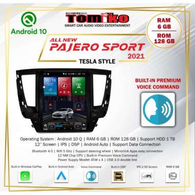 Jual Head Unit Tesla Tomiko Untuk Pajero Sport 2021 Terbaru Dengan