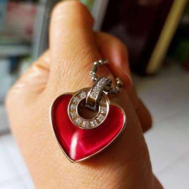 Kalung Kesehatan Biopendant Heart Red MCI MGI