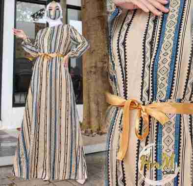 AZZURA - Gamis Wanita Terbaru 2021 Dress Cewek Muslim Muslimah Kekinian Murah Meriah Promo Ori Dewas