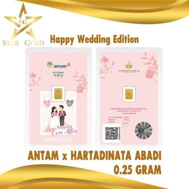 LOGAM MULIA MICRO GOLD ANTAM HARTADINATA 0.25 GRAM WEDDING LOVE SERIES