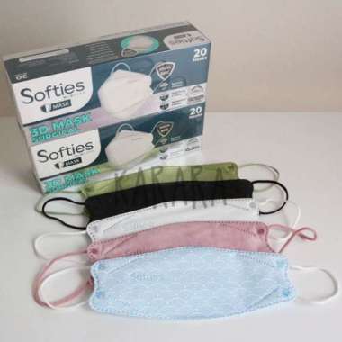 Promo Masker Softies Surgical 3D Mask 4 Ply KF94 Sachet isi 5 Original