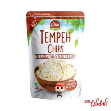 Woh Keripik Tempe 100gr | Woh Tempeh Chips 100gr | Snack Kering Asin Renyah Cemilan Lezat Gurih Daun