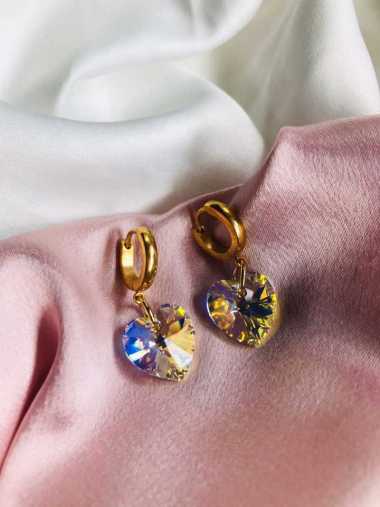 Anting Earrings Kristal Swarovski Crystals Putih