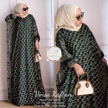 Puspa Kaftan Wanita Rayon Premium Kaftan Jumbo Batik Dress Gamis Bigsize LD 160 cm Kaftan Vinsa Boto