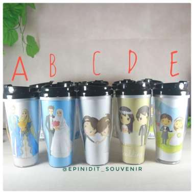 Tumbler Botol Minum Hadiah Kado Gift Souvenir Nikah Pernikahan Wedding Tipe A