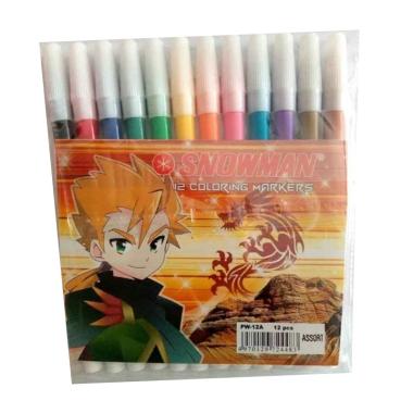 Jual Snowman Whiteboard Marker BG-12 Hitam Spidol [12 Pcs