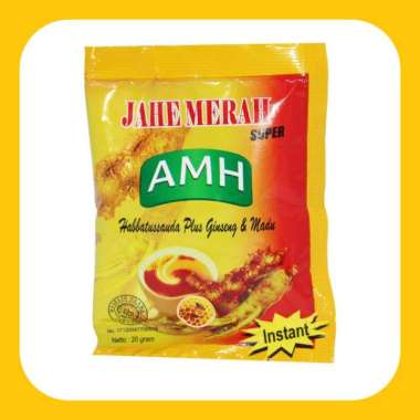 Instan Jahe Merah AMH Original Amanah Super (+ Habbatussauda, ginseng dan Madu) JOGJA