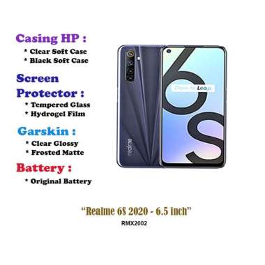Realme 6S 2020 - 6.5 inch - Case - Screen Protector - Battery - Dll Clear Hard Case
