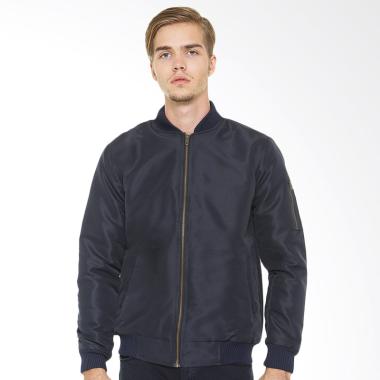 Jual HEMMEH Jaket Bomber Polos Jaket Pria Navy Online 