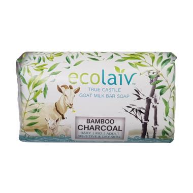 Jual Ecolaiv True Castile Goat Milk Bamboo Charcoal Bar