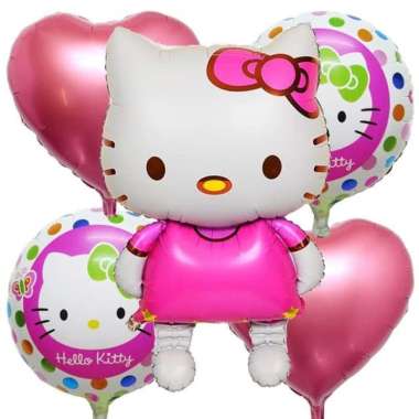 BALON FOIL JUMBO HELLO KITTY SET | BALON ULANG TAHUN ANAK