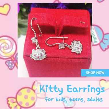 BCA134 PERHIASAN ANTING DEWASA DAN ANAK ANAK HK PERAK SILVER 925 LAPIS EMAS ASLI ORIGINAL