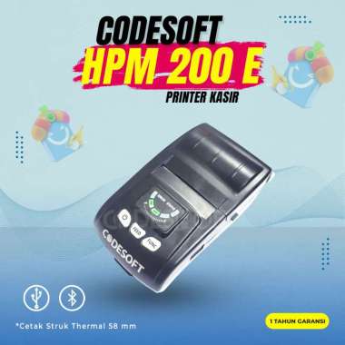 PRINTER BLUETOOTH CODESOFT HPM200E MOBILE DIRECT THERMAL HITAM