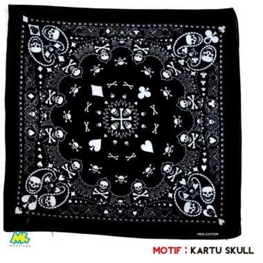 slayer tengkorak/ skull bandana katun kartu skull