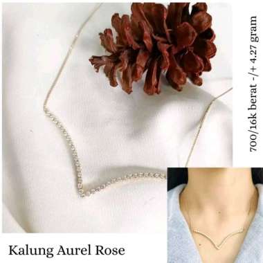 kalung aurel model simpel elegant emas asli