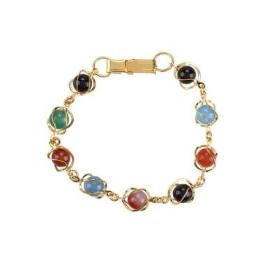 1901 Jewelry Gelang Giok Multicolor R Lapis Emas Multicolor