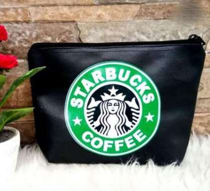Tas Pouch Polos - Tas Make Up - Bag Pouch Polos - Tas Kosmetik STARBUCKS