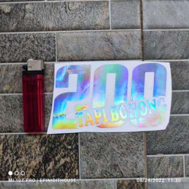 Stiker 125 cc tapi Bohong Bisa Custom Angka Viral Hologram Motor Cut 110