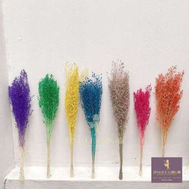 Bunga Kering Springkel Grass Dried Flower Springkle Bahan Buket A561 warna Biru
