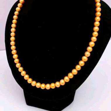 Kalung Mutiara Bulat 40cm Mutiara 10 mm Mutiara Air Tawar Mutiara Lombok Mutiara 9/10mm Hitam