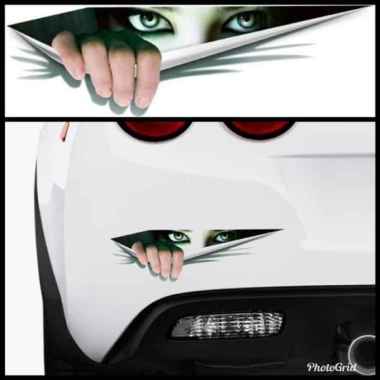Stiker Mobil Unik Lucu Printing Sticker Woman Peeking No Color