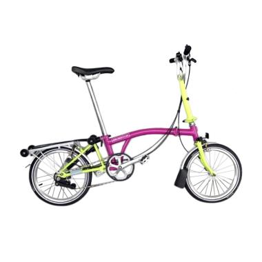 Jual Brompton M6R Sepeda Lipat - Berry Crush/Lime Green 