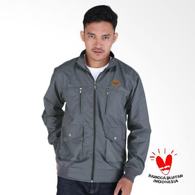 Jual Catenzo NL 007 Vance Jaket  Bomber  Pria Abu Abu 