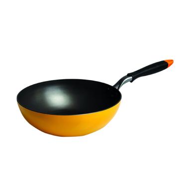 jual lock lock wok panci ecook deco yellow 26cm jual lock lock wok panci ecook deco yellow 26cm