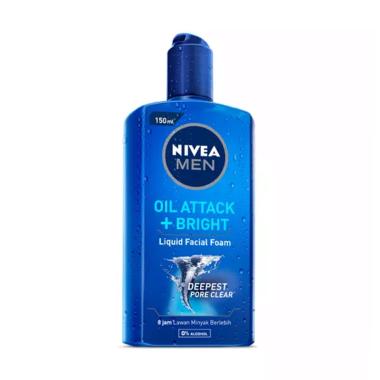 Jual Nivea Men Oil Attack + Bright Liquid Facial Foam [150