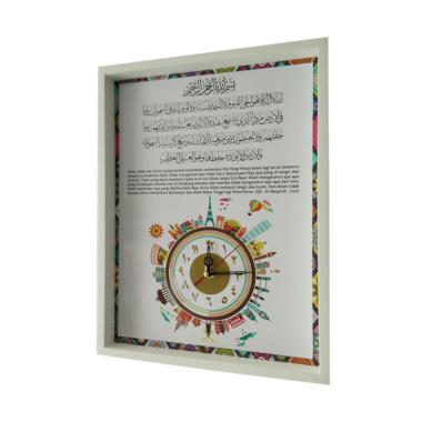 jual tatomi walldecor landscape wooden poster kaligrafi ayat kursi dengan jam dinding putih jual tatomi walldecor landscape wooden poster kaligrafi ayat kursi dengan jam dinding putih