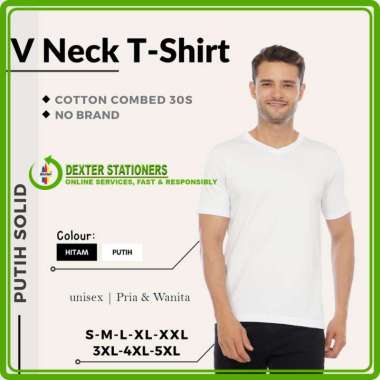 Jual KAOS POLOS TANGAN PANJANG PRIA WANITA COTTON COMBED 30S PUTIH di