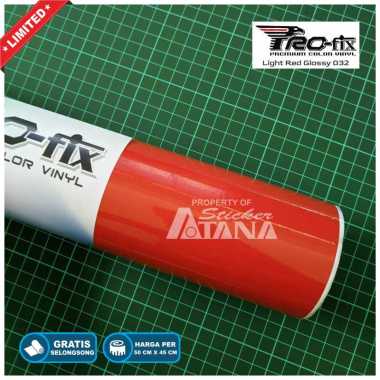Skotlet Merah Glossy Scotlet Metalik Stiker Meteran Sticker Roll Decal Scotlite Sepeda Motor Scotlig