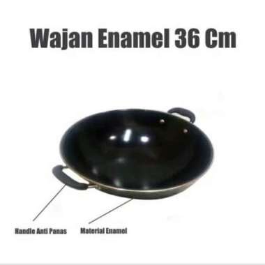 Wajan Enamel 36cm ORI 100% Multicolor