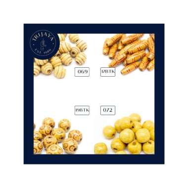 Trijaya Mote Kayu / Wooden Beads Natural 021 (3mm) 10 gr