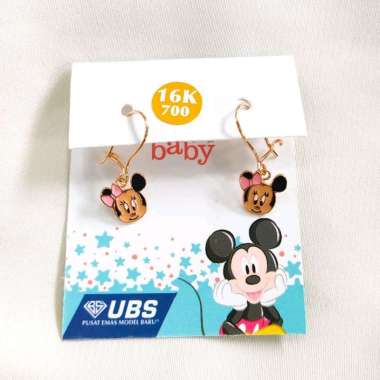 Perhiasan UBS ANTING ANAK MODEL Mickey Minnie Elegant Real Gold