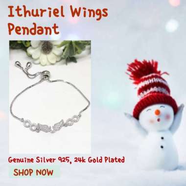 BCGT122 PERHIASAN GELANG SERUT ITHURIEL WINGS PERAK SILVER 925 LAPIS EMAS ASLI ORIGINAL