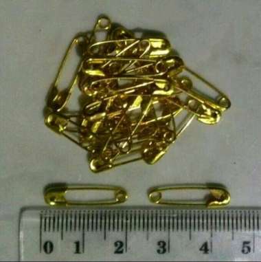 Peniti emas mini 1 ikat isi 6 - savety pin - bros