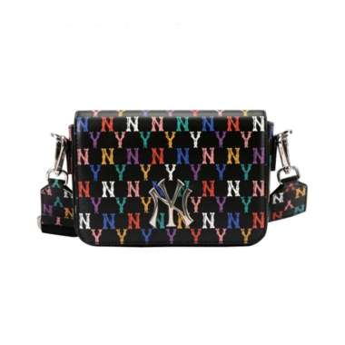 MLB Monogram Rainbow Hoodie Bag NY YANKEES black