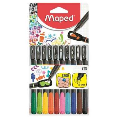 MAPED GRAPH PEPS DRAWING COLOR PEN SET PULPEN GAMBAR WARNA Set 10