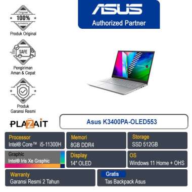 Jual Asus Vivobook Pro 14 Oled K3400 Pa I5 Original Murah - Harga